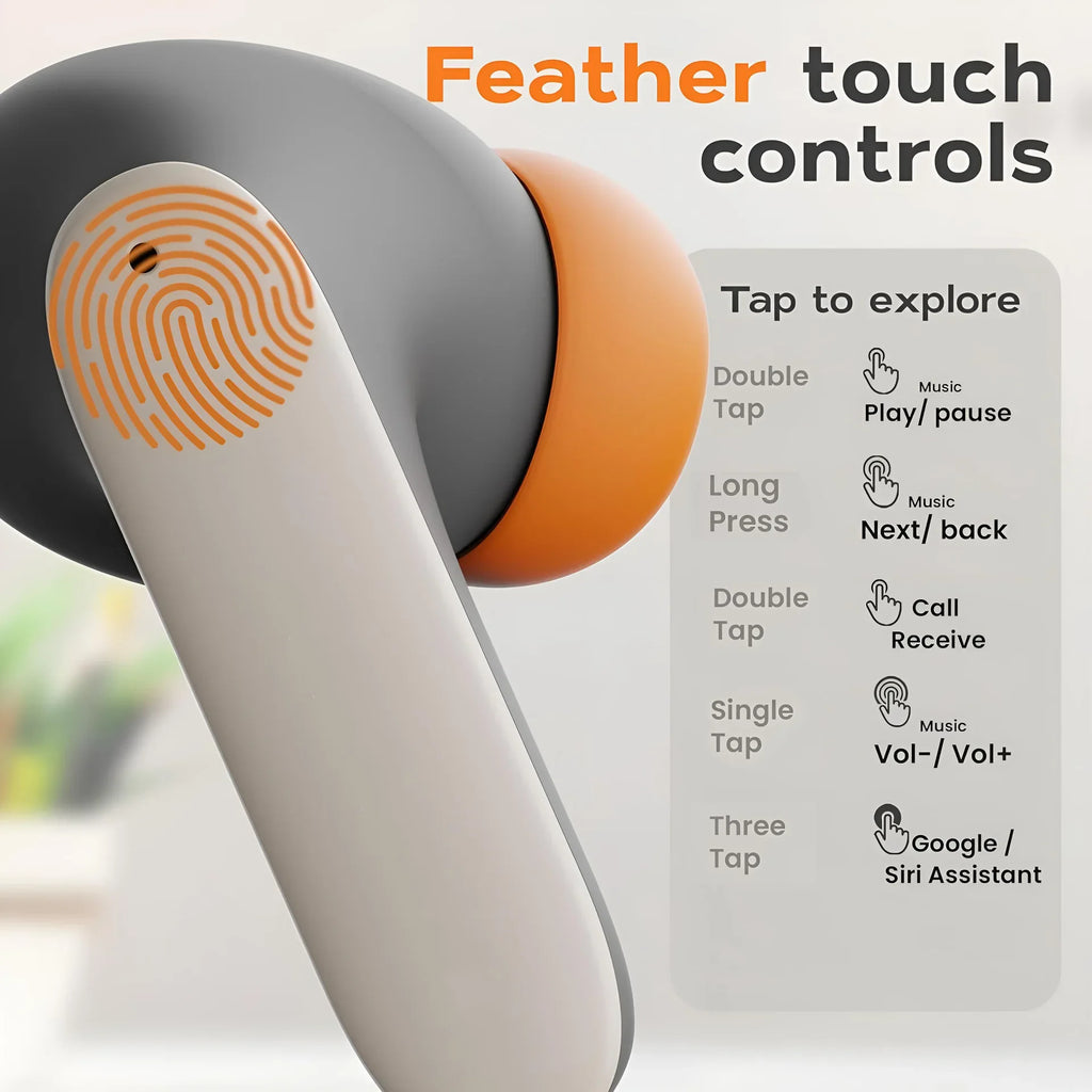 Wireless TWS Earbuds – Bluetooth 5.4, ENC, Low Latency