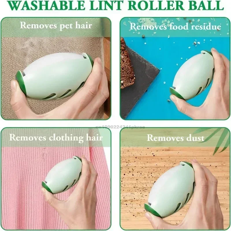 Reusable Pet Hair Remover Roller – Washable & Portable for Clothes & Sofas