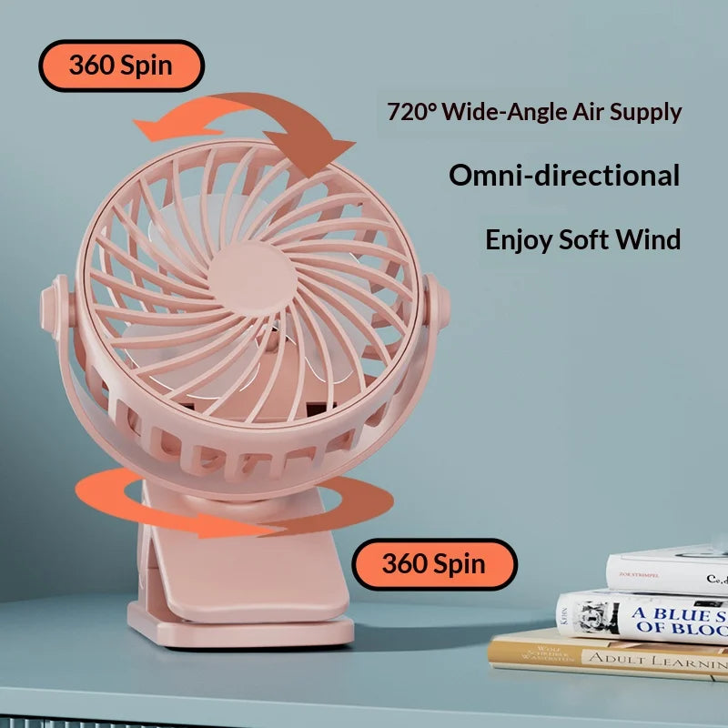720° Rechargeable Clip Fan