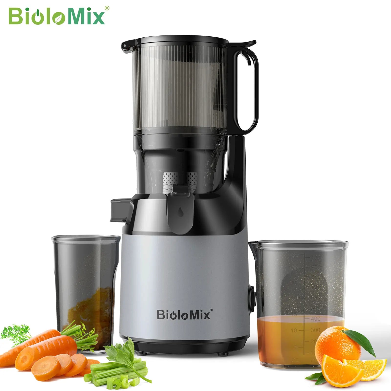 BioloMix Cold Press Juicer – Whole Fruits & Veggies, BPA-Free