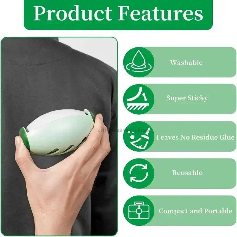 Reusable Pet Hair Remover Roller – Washable & Portable for Clothes & Sofas