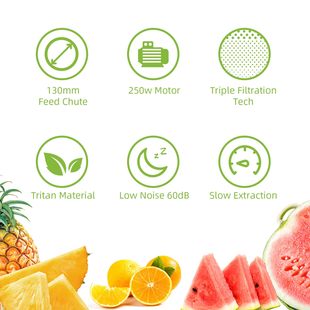 BioloMix Cold Press Juicer – Whole Fruits & Veggies, BPA-Free