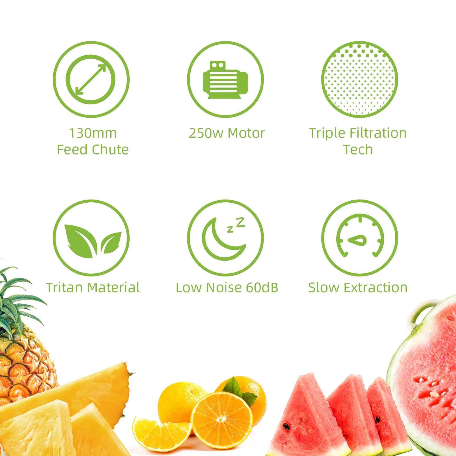BioloMix Cold Press Juicer – Whole Fruits & Veggies, BPA-Free