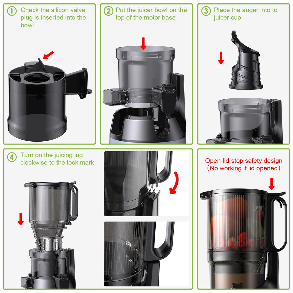 BioloMix Cold Press Juicer – Whole Fruits & Veggies, BPA-Free