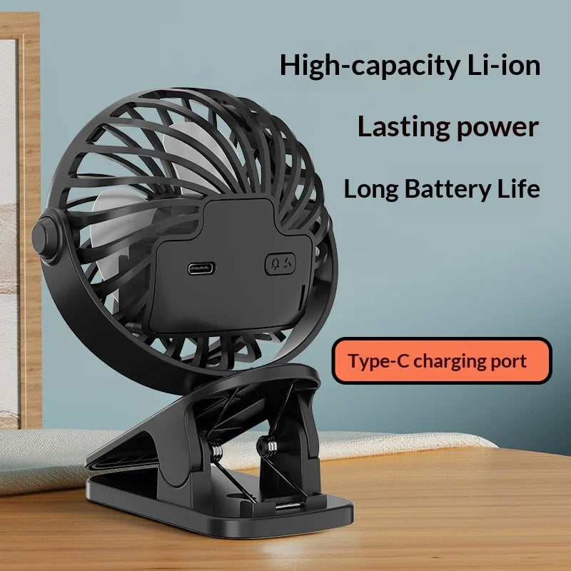 720° Rechargeable Clip Fan