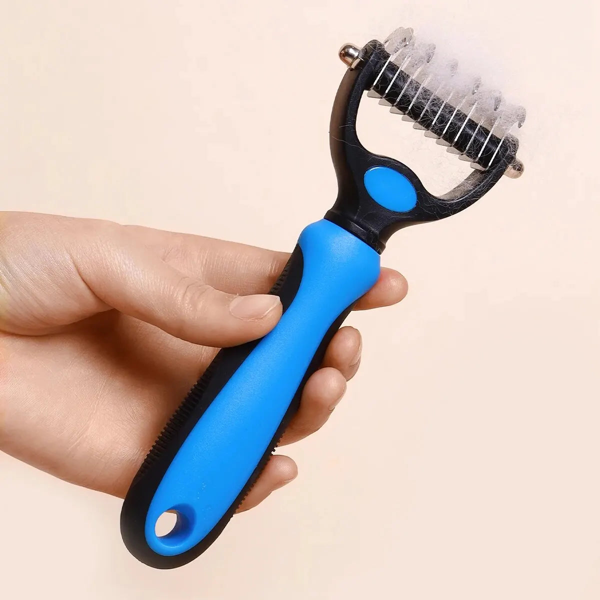 Pet Grooming Brush for Dogs & Cats – Double-Sided Knot & Hair Remover
